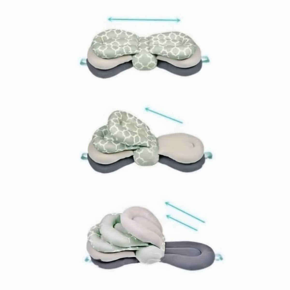 GENERICO - Almohada Ajustable 3 Niveles Multiuso Para Amamantar Bebés