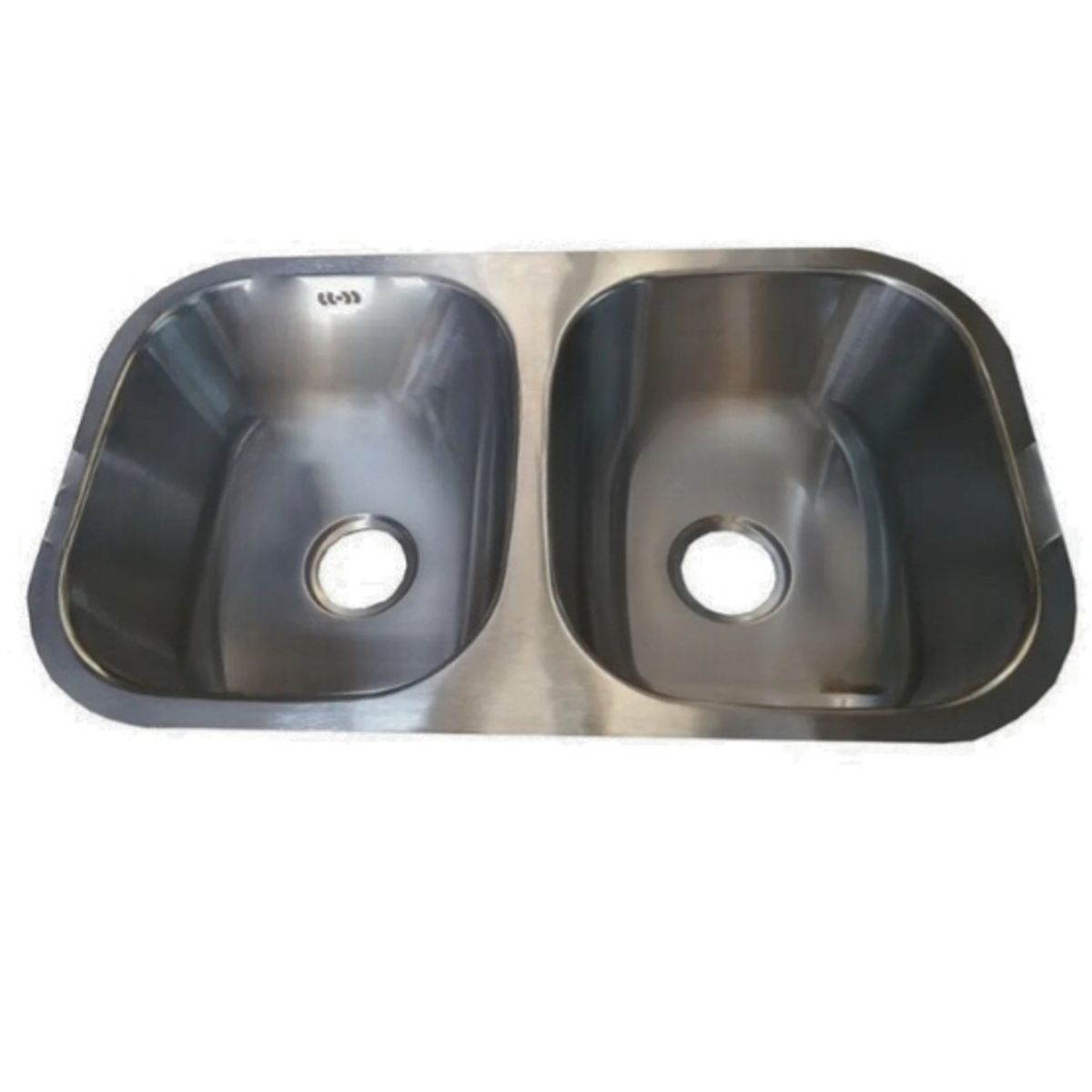 MODERN SPACE - Lavaplatos Doble Bajo Cubierta Acero Inoxidable 80x46cm