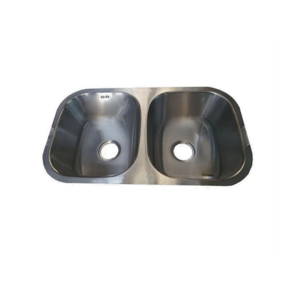 MODERN SPACE - Lavaplatos Doble Bajo Cubierta Acero Inoxidable 80x46cm