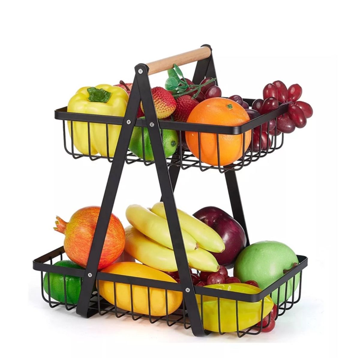 ACTUAL - Frutero Verdulero Canasto Para Frutas Verduras 2 Niveles