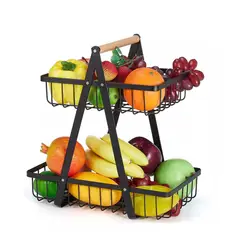 ACTUAL - Frutero Verdulero Canasto Para Frutas Verduras 2 Niveles