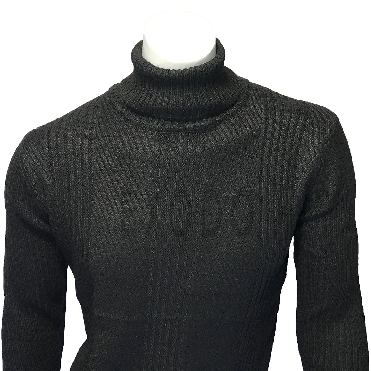 GENERICO - Beatle Sweater Hombre  Cuello alto negro