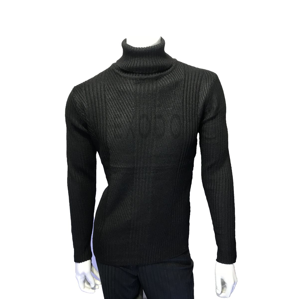 GENERICO - Beatle Sweater Hombre  Cuello alto negro