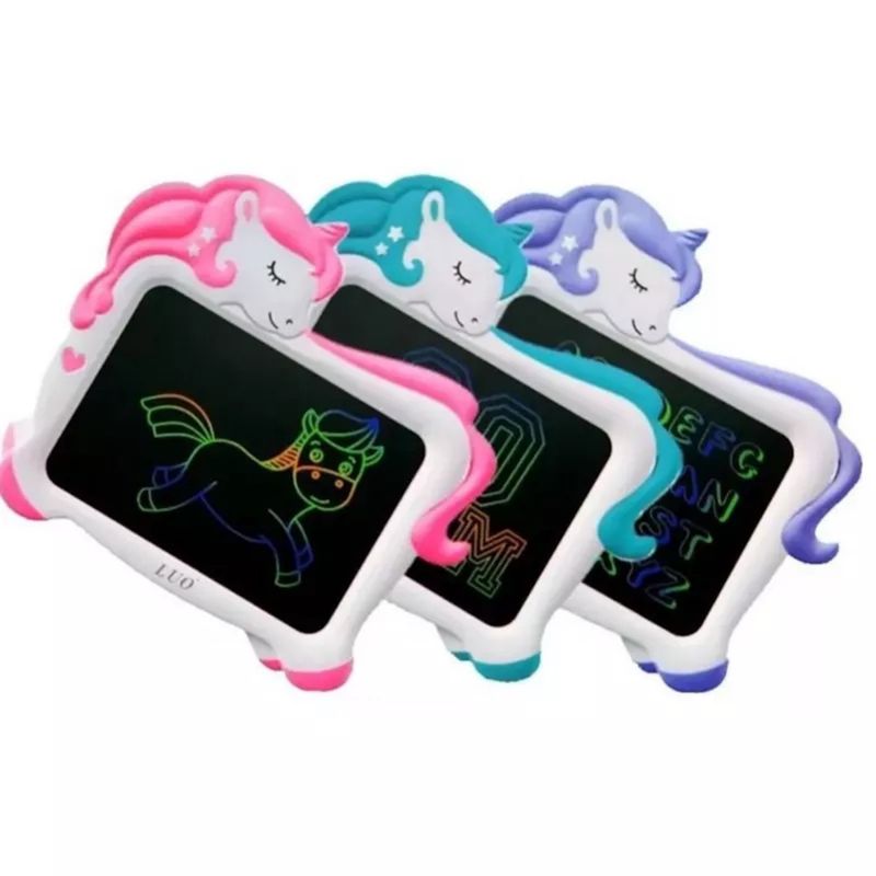 GENERICO - Pizarra Tablet Mágica Unicornio Dibujo Niños Lcd Colores