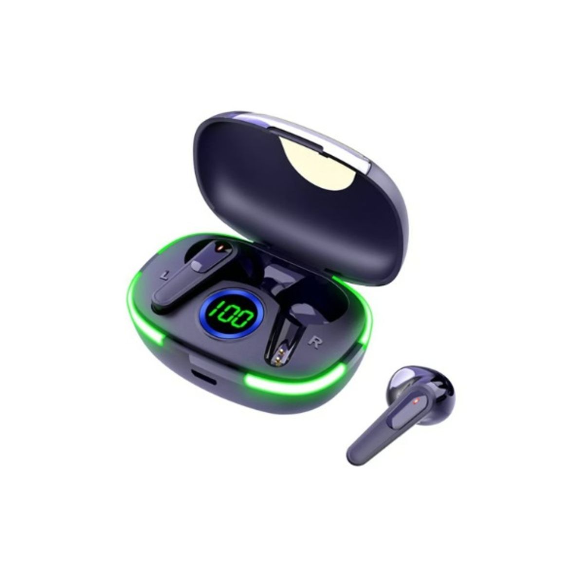 GENERICO - Audífonos Bluetooth Con Pantalla LED RGB AKS T130