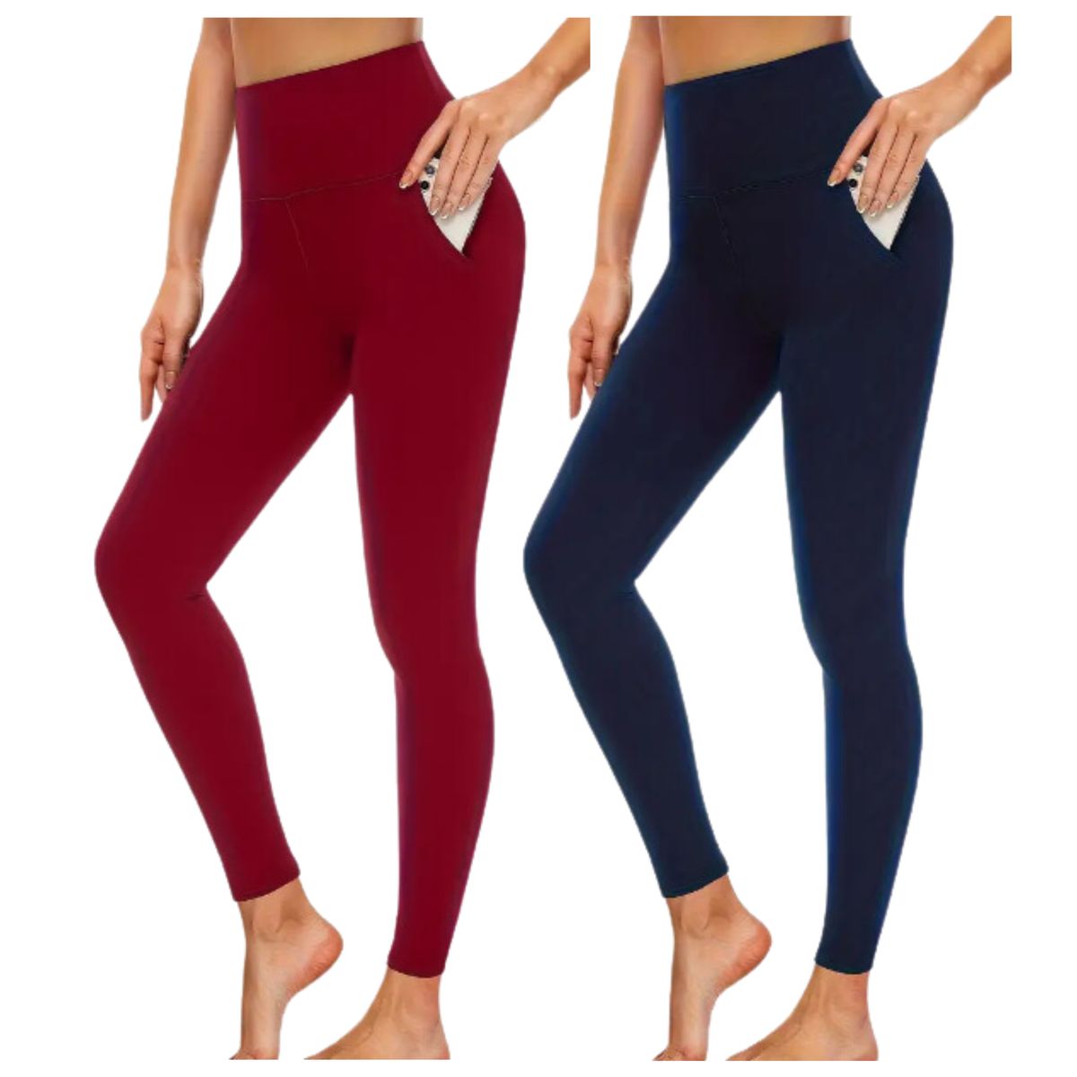UTILISIMO - Pack 2 Pantalones Calza Liso Con Bolsillo Polar