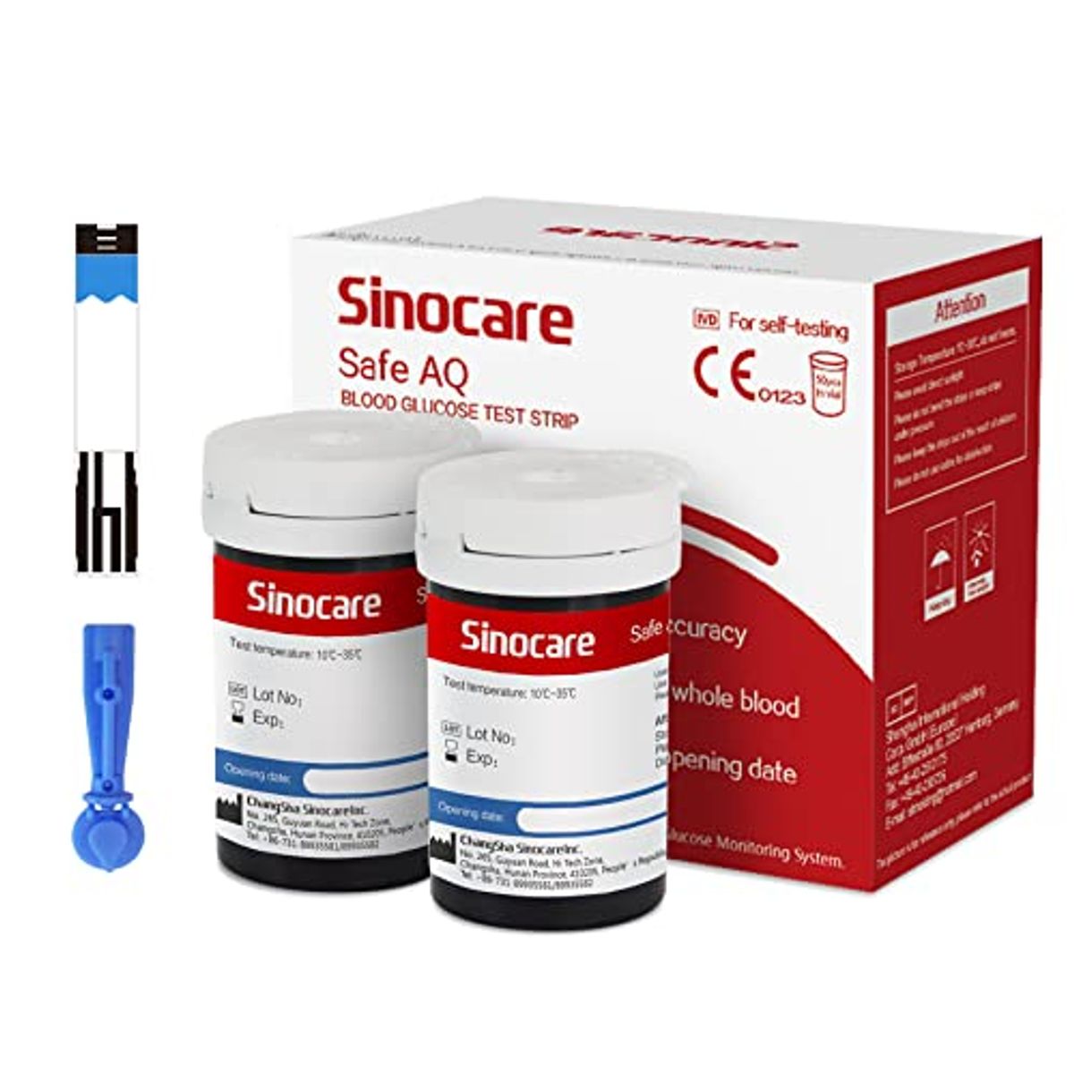 RAINBOW - Tiras Reactivas SINOCARE Safe AQ 50 cu + 50 lancetas