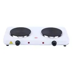 LINE - Cocina Eléctrica 2 Platos 2000w Cocinilla Portátil Blanco