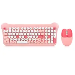 GENERICO - Teclado Gamer Inalámbrico con Mouse 2.4g AS-212 Rosado AOAS