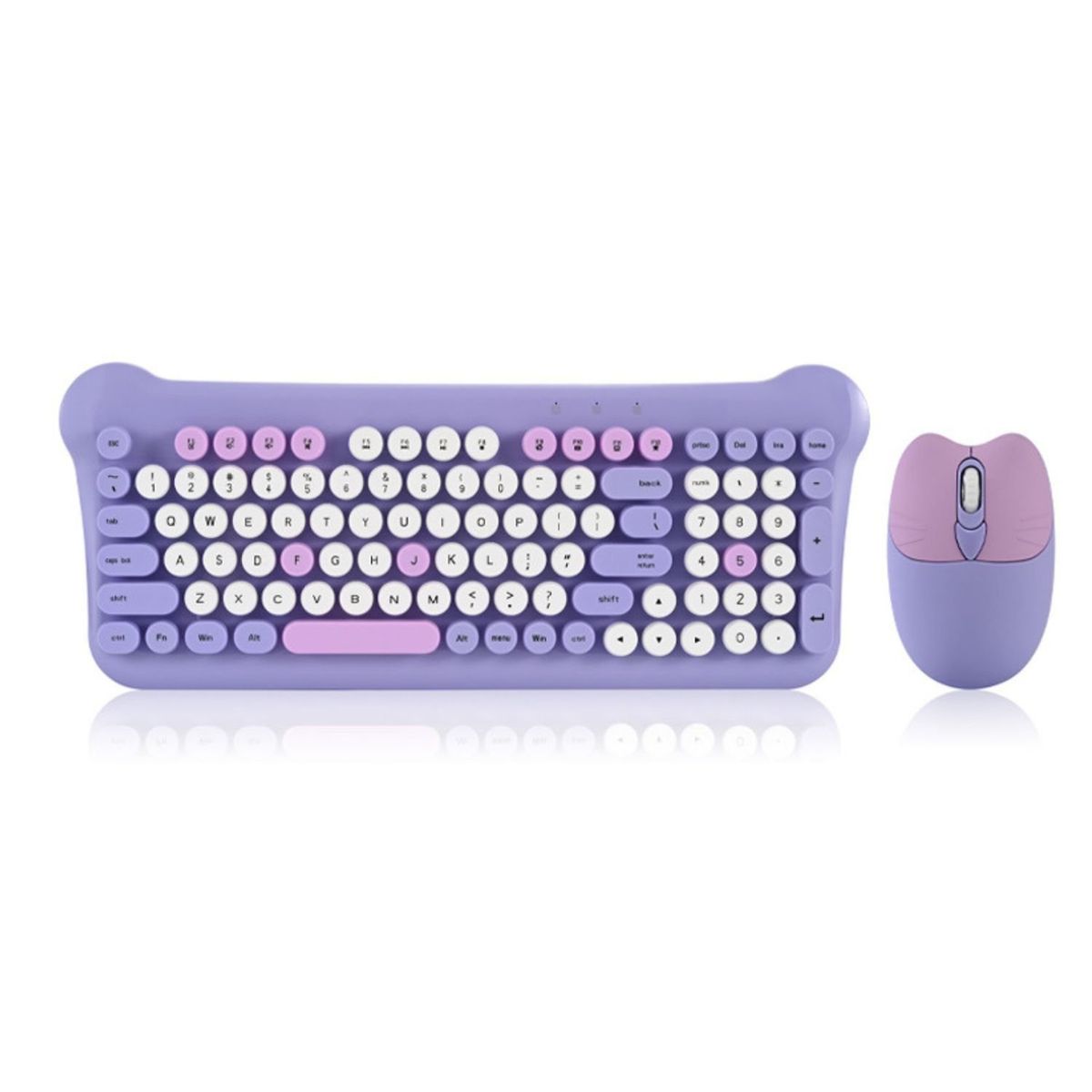 GENERICO - Teclado Gamer Inalámbrico con Mouse 2.4g AS-212  Morado AOAS