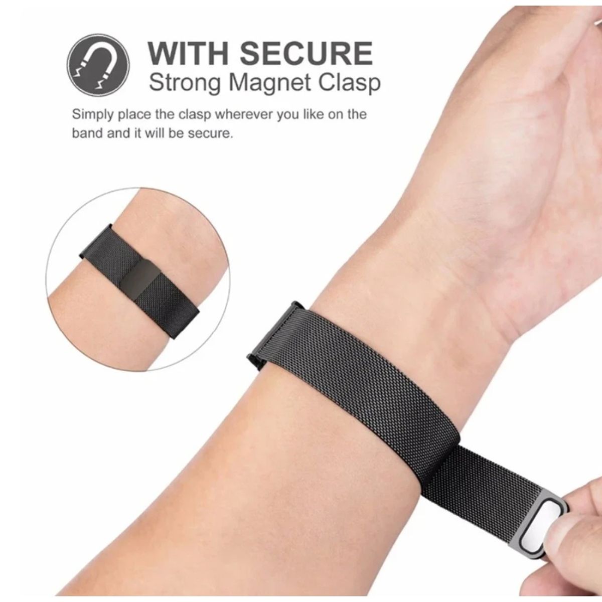 GENERICO - Correa Acero Para Garmin Vivoactive 5 / Venu 2 Magnética