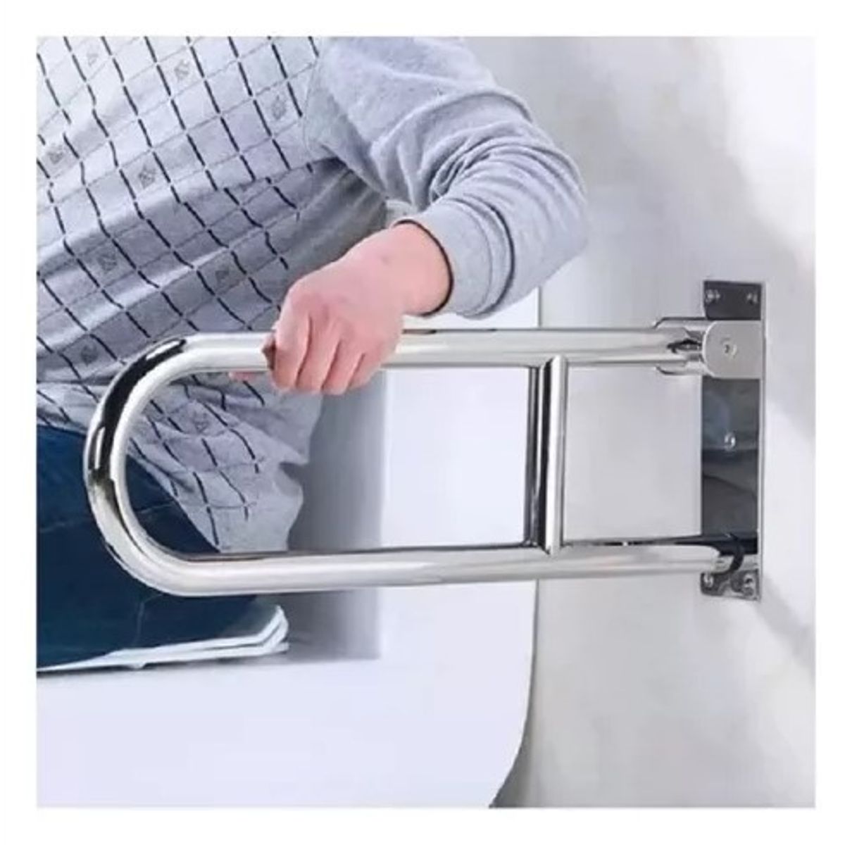 GENERICO - Barra De Seguridad Pasamano Abatible 60 Cm