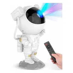 NEW LINE - Proyector Astronauta de Luz Led Galaxia con Parlante USB Bluetooth