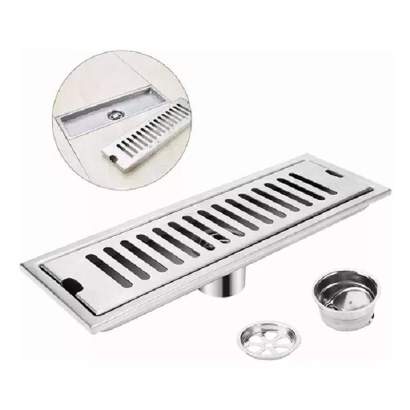 GENERICO - Desagüe De Ducha De Baño 50x10cm Rectangular De Acero Inoxid 301021