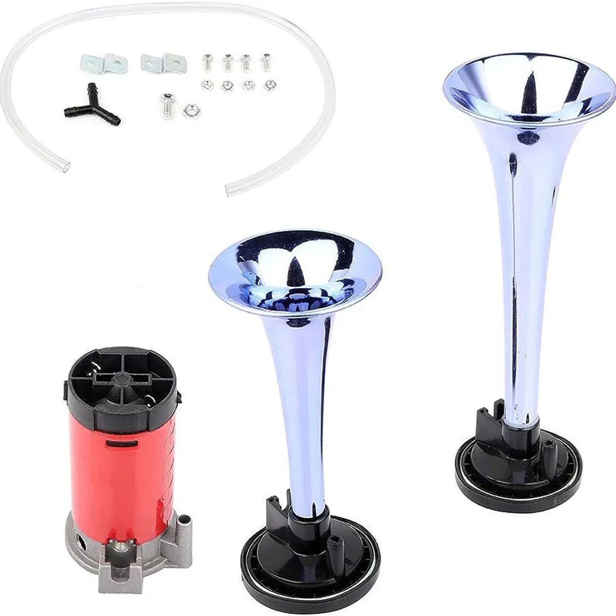 GENERICO - Doble Bocina Aire Trompeta Electrica 12v Auto Camion He-202