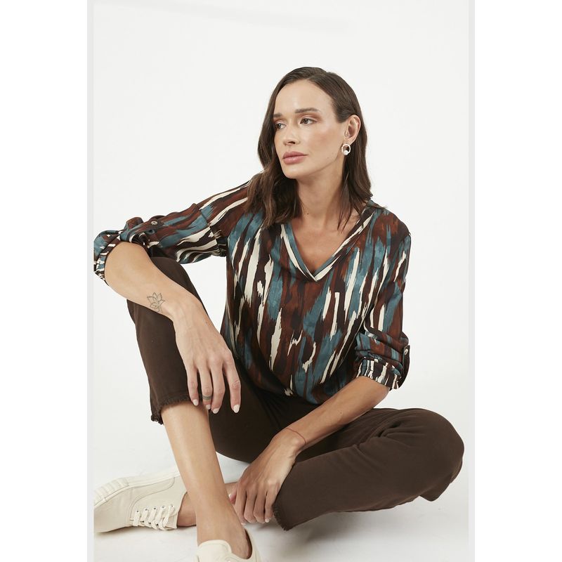 PRIVILEGE - Blusa cafe PRIVILEGE 891 - Café