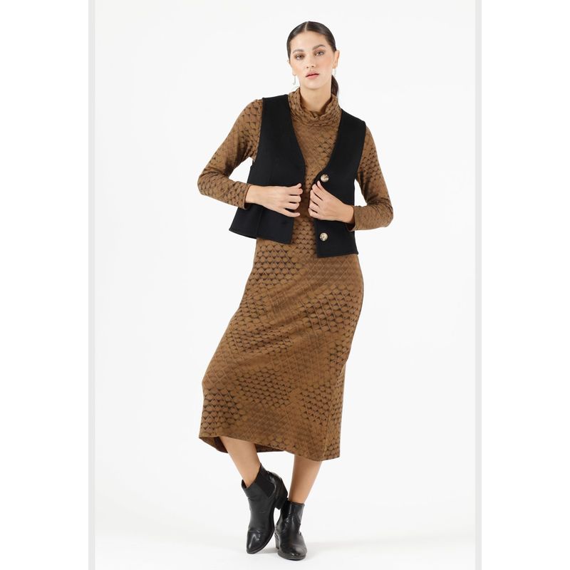PRIVILEGE - Vestido cafe PRIVILEGE