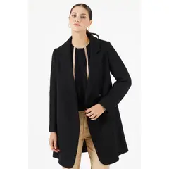 PRIVILEGE - Abrigo de lana negro 835 - Negro