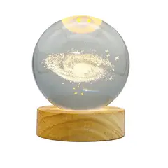 GENERICO - Lampara De Noche Bola De Cristal Led Diseños 3d