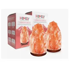 GENERICO - Lámpara Sal Himalaya Roca Intensidad Regulable Dormitorio X2