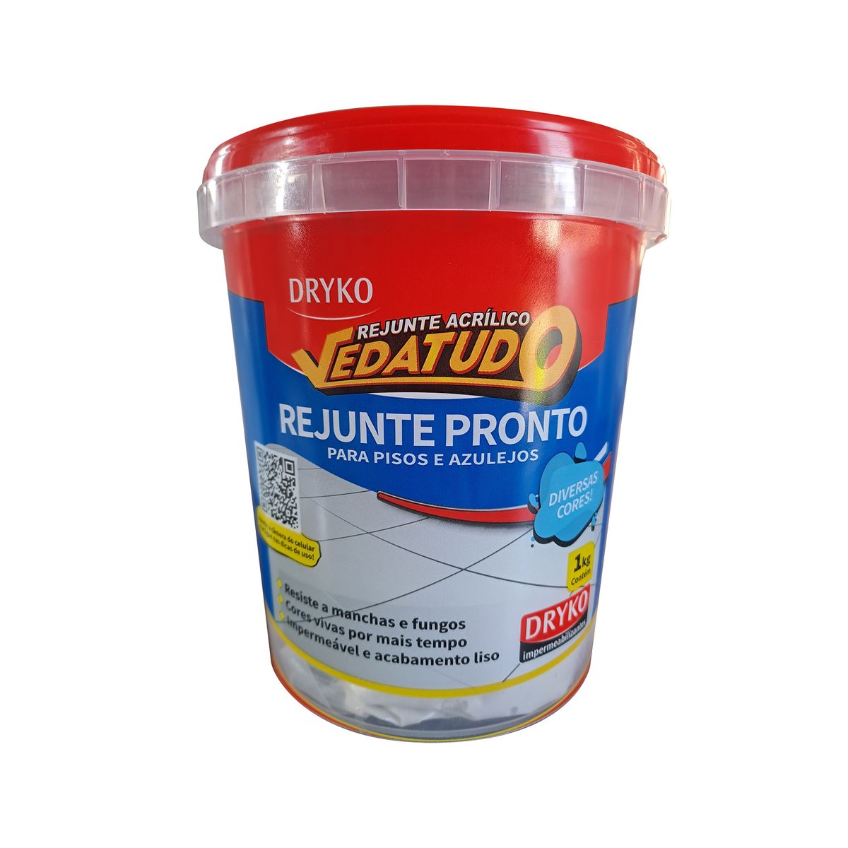 GENERICO - Rejunte acrílico Dryko para áreas internas e externas 1kg Blanco