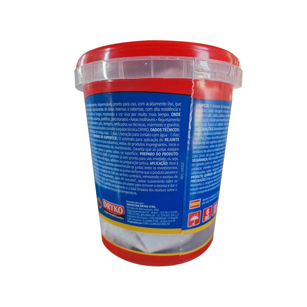 GENERICO - Rejunte acrílico Dryko para áreas internas e externas 1kg Blanco