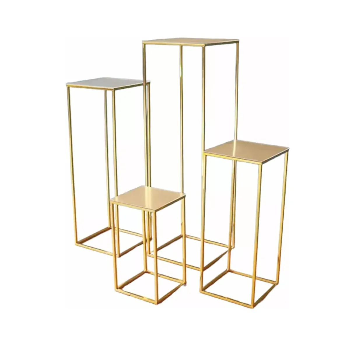 GENERICO - Mesas Candy Bar Decoracion 4 Pzs Estructura Metalicas