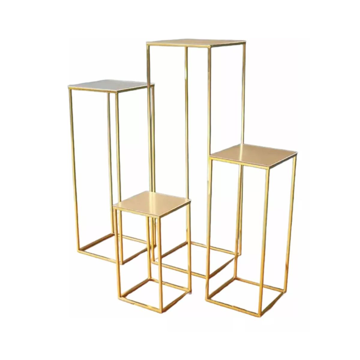 GENERICO - Mesas Candy Bar Decoracion 4 Pzs Estructura Metalicas