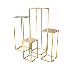 GENERICO - Mesas Candy Bar Decoracion 4 Pzs Estructura Metalicas