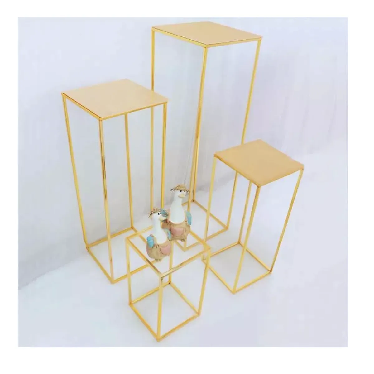 GENERICO - Mesas Candy Bar Decoracion 4 Pzs Estructura Metalicas