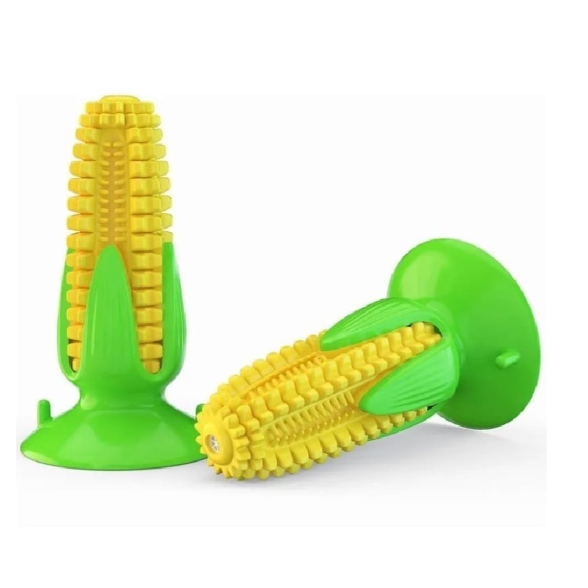 GENERICO - Choclo Cepillo Limpia Diente Perro Silicona Juguete Amarillo