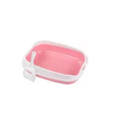 GENERICO - Caja Areneros Baño Sanitario Para Gatos Grande Con Pala Rosa