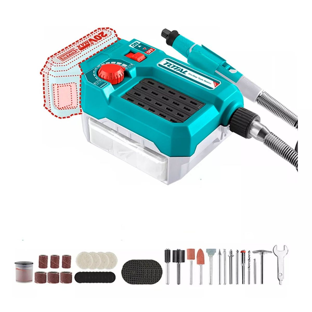 TOTAL TOOLS - Mini Torno Herramienta Multiuso 20v+40 Acc Total Tmgli2001