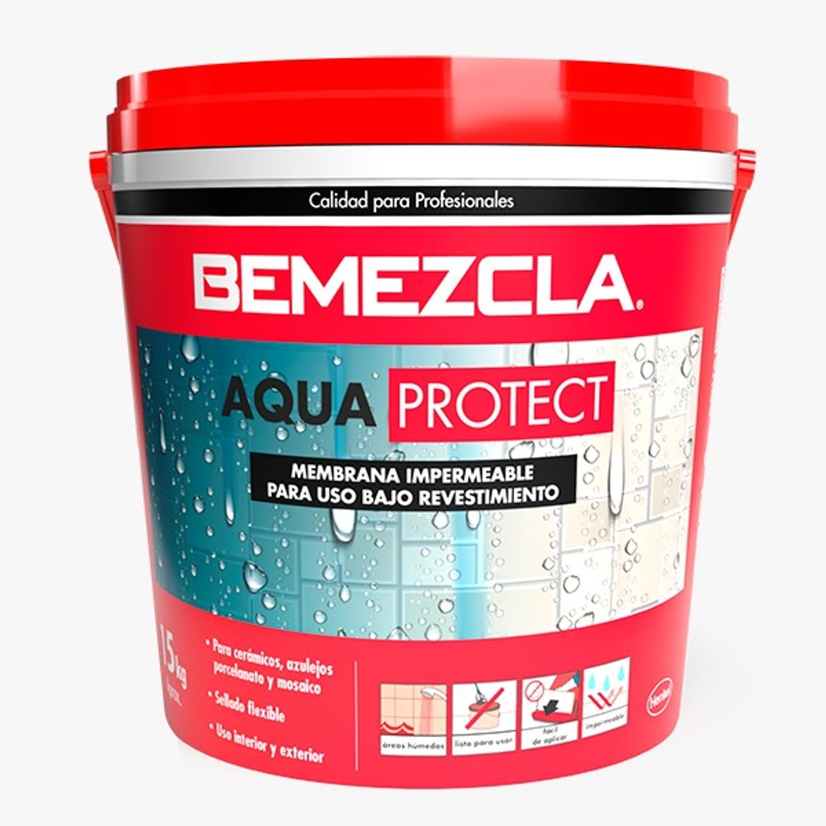 HENKEL - BEMEZCLA AQUAPROTECT - Membrana Impermeable para uso bajo revestimiento 15kg
