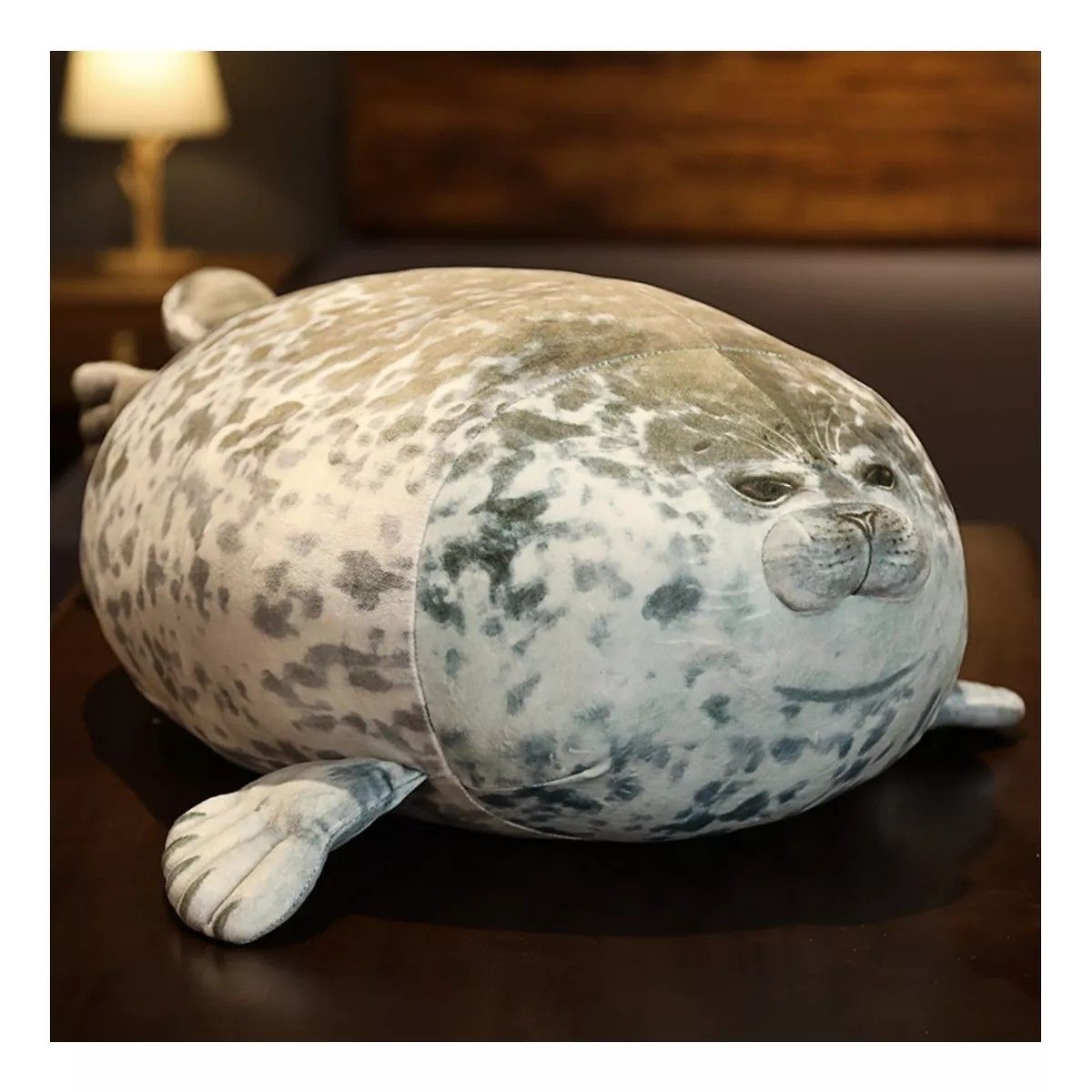 MUNDO MAGIA - Almohada De Foca Peluche 40 Cm + 4 Foquitas Bebes