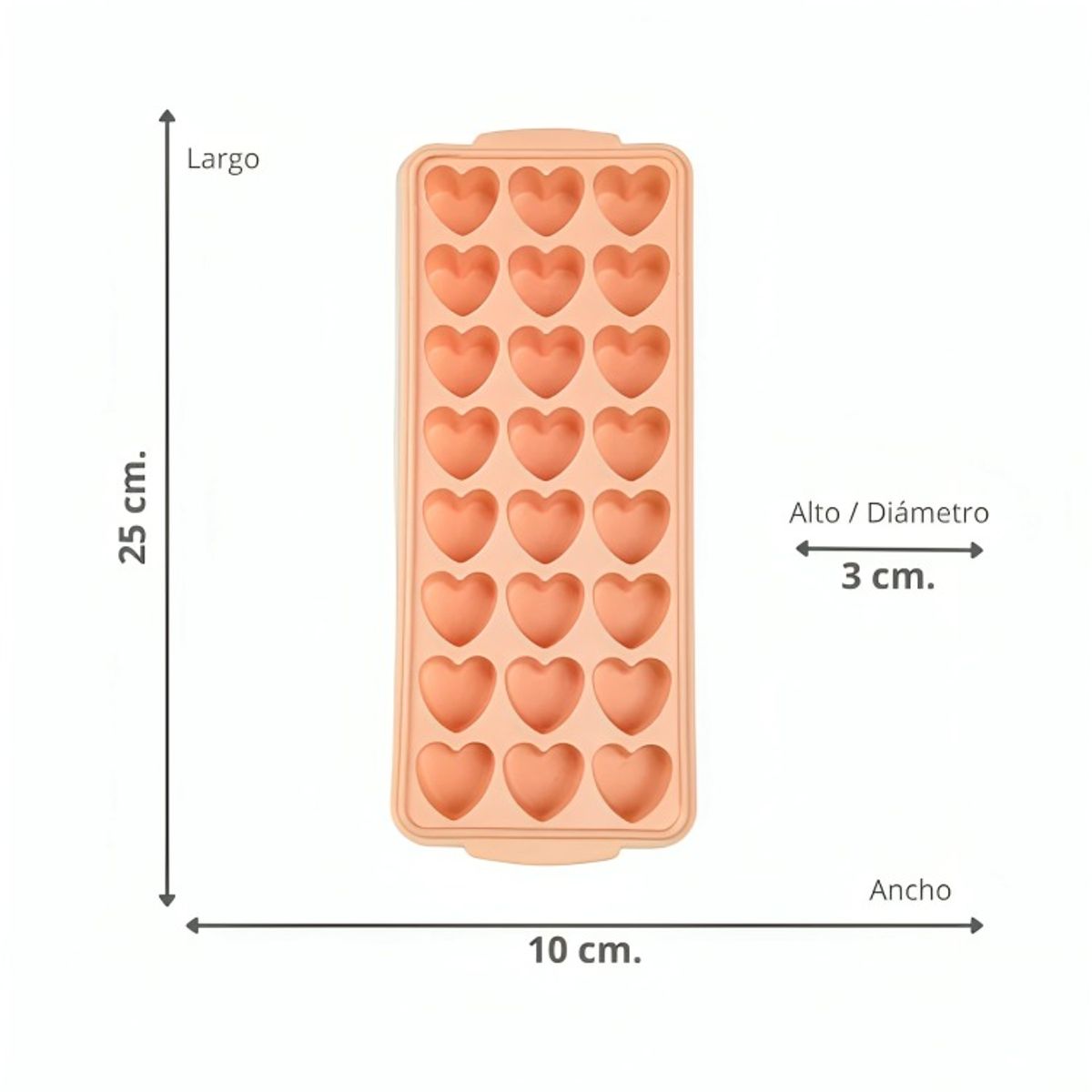 OEM - Cubetera Hielo Corazón Rosado
