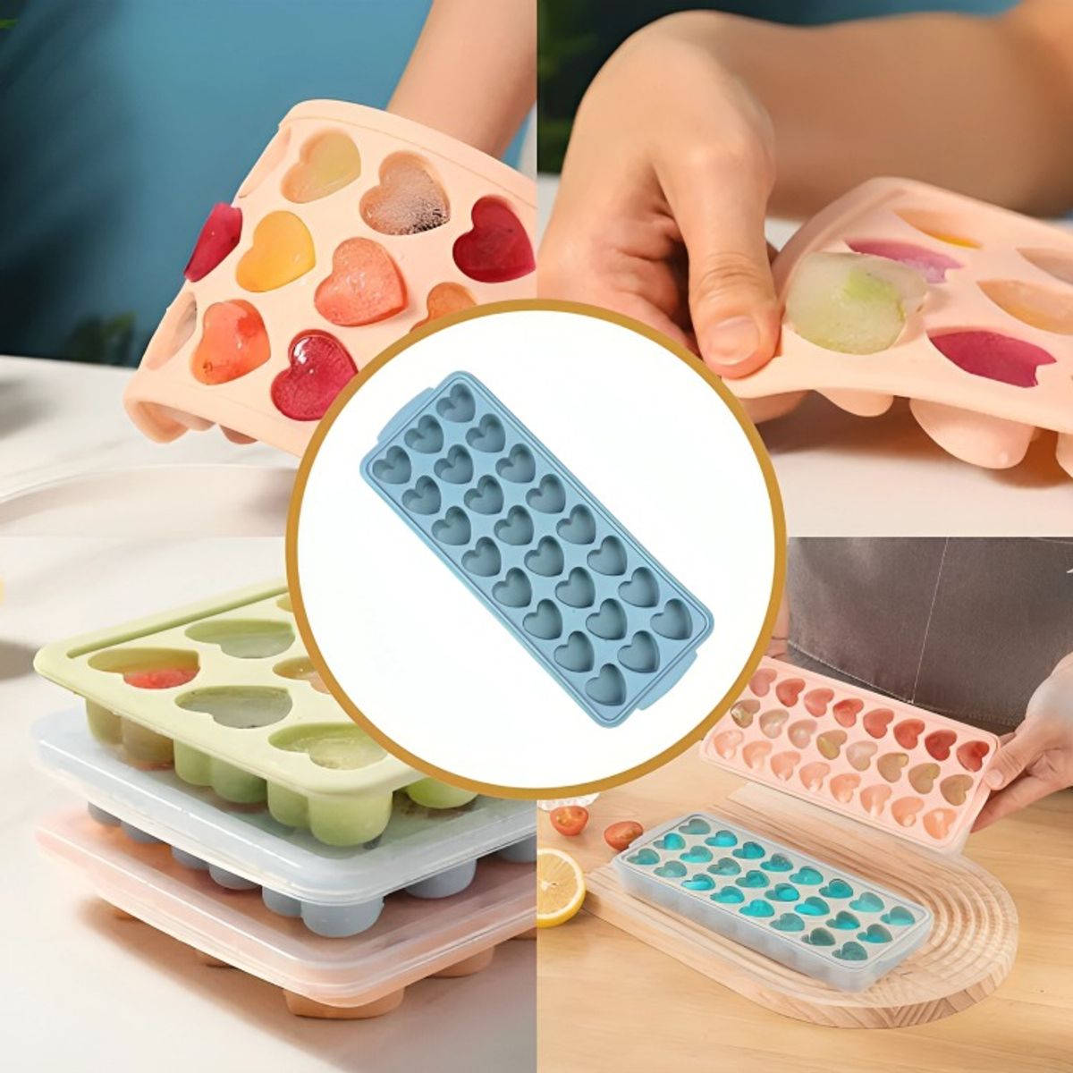 OEM - Cubetera Hielo Corazón Azul