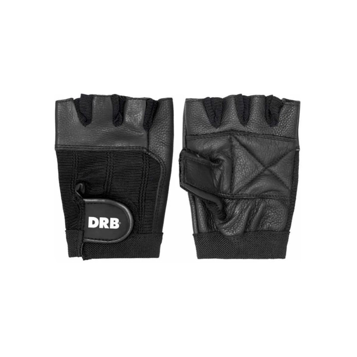GENERICO - Guantes Fitness Cuero Drb Pesas M Negro Gris
