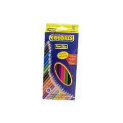 GENERICO - Lápices De Colores 12 Uni New Elite Creyon Punta Gruesa