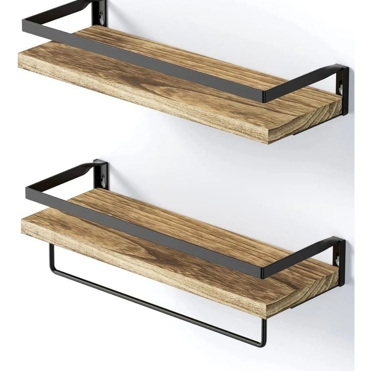 ANYHOGAR - Repisas Flotantes De Madera Modernas Kit X2 Colores