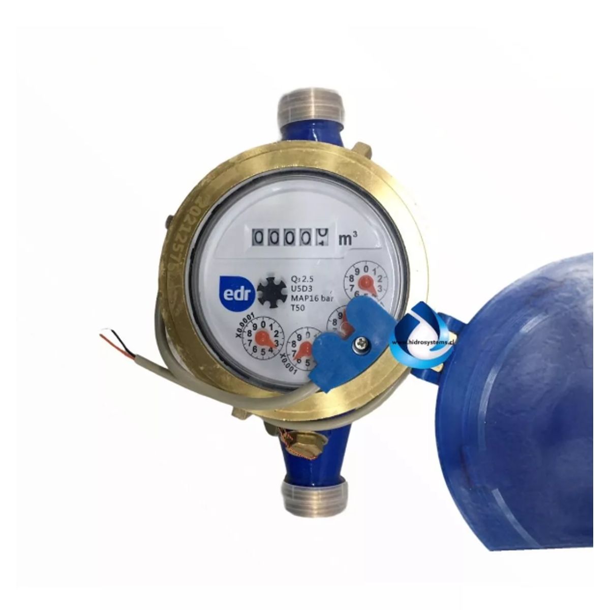 VULCANO - Medidor Remarcador De Agua Domiciliario Conex 12 Con Emisor