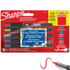 SHARPIE - Set 5 Marcadores Acrílicos Punta Pincel Colores