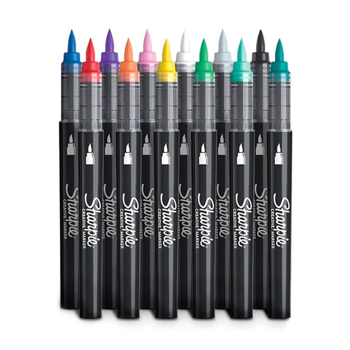 SHARPIE - Set 12 Marcadores Acrílicos Sharpie Punta Pincel Colores