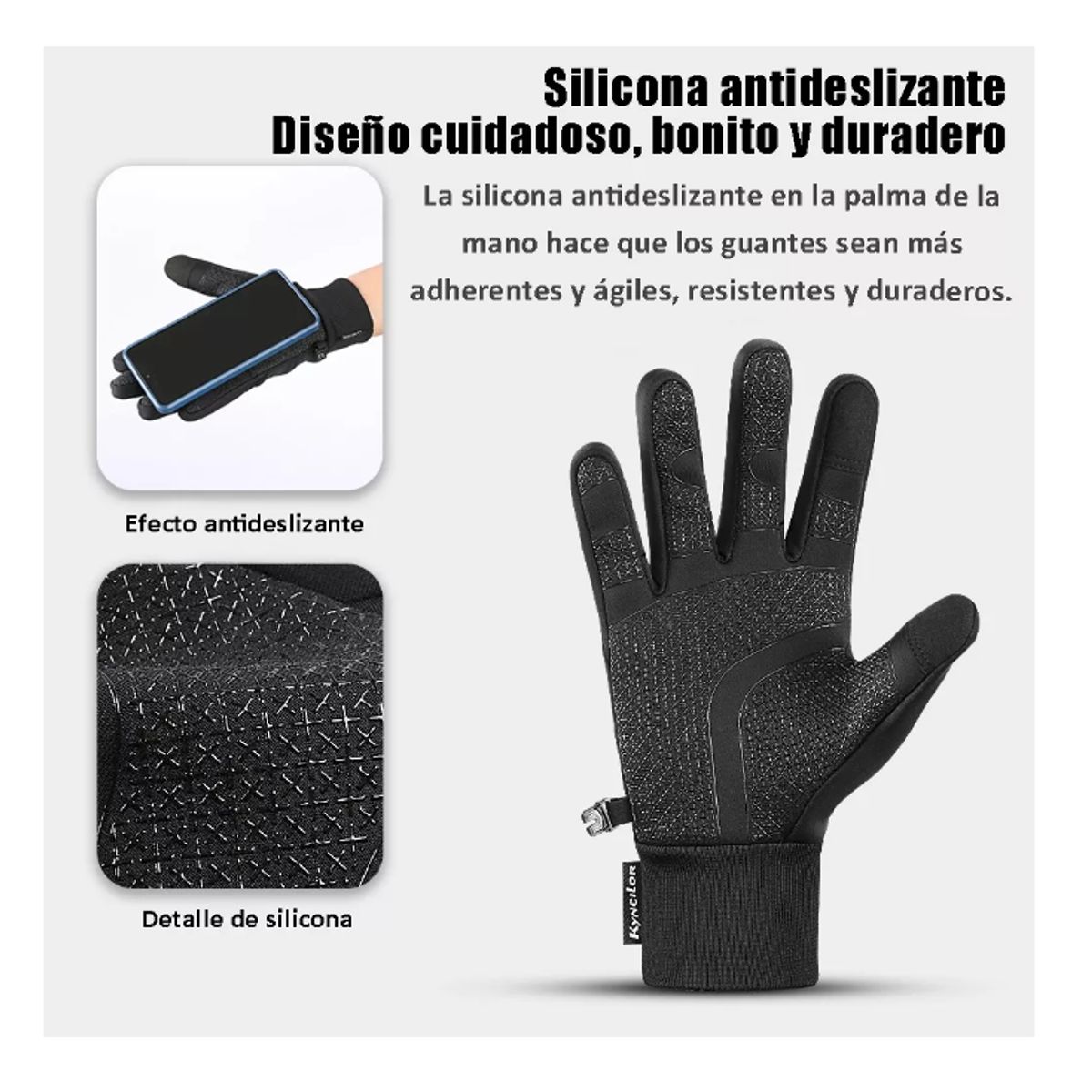 GENERICO - Guantes Para Bicicleta Hombre Abrigado Impermeable Táctiles