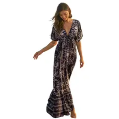 MAAJI - Vestido largo Ink Botanicals Serena