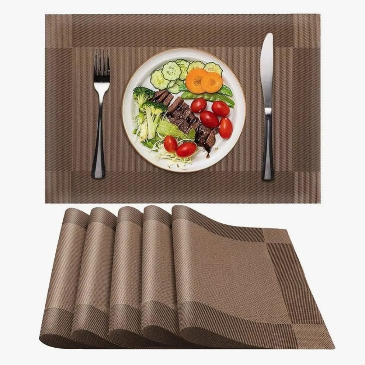 GENERICO - Set 6 Individuales Impermeable De Mesa