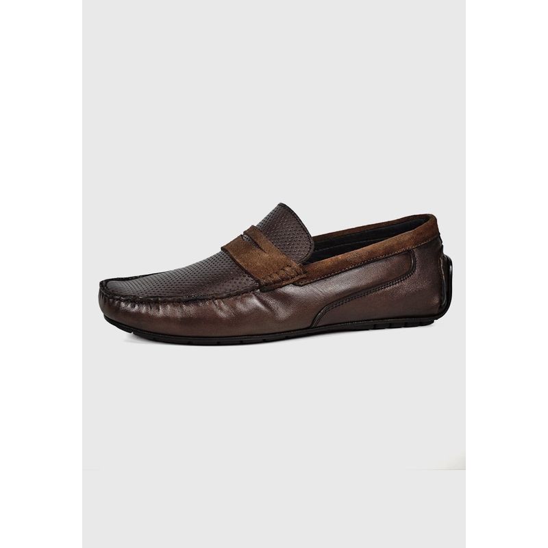 ENZO MANZINI - Mocasín Cuero Turin Café Oscuro ENZO MANZINI