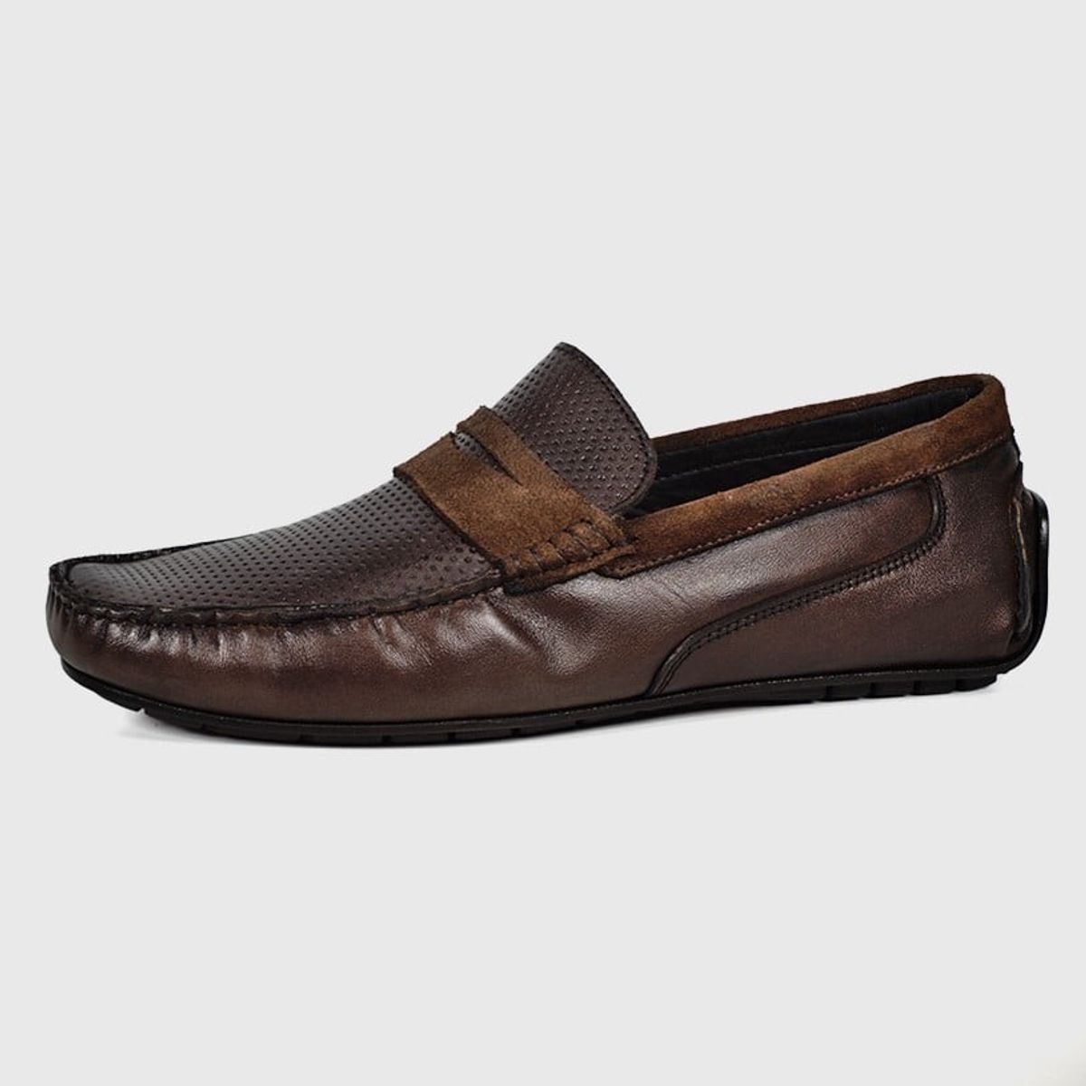 ENZO MANZINI - Mocasín Cuero Turin Café Oscuro ENZO MANZINI