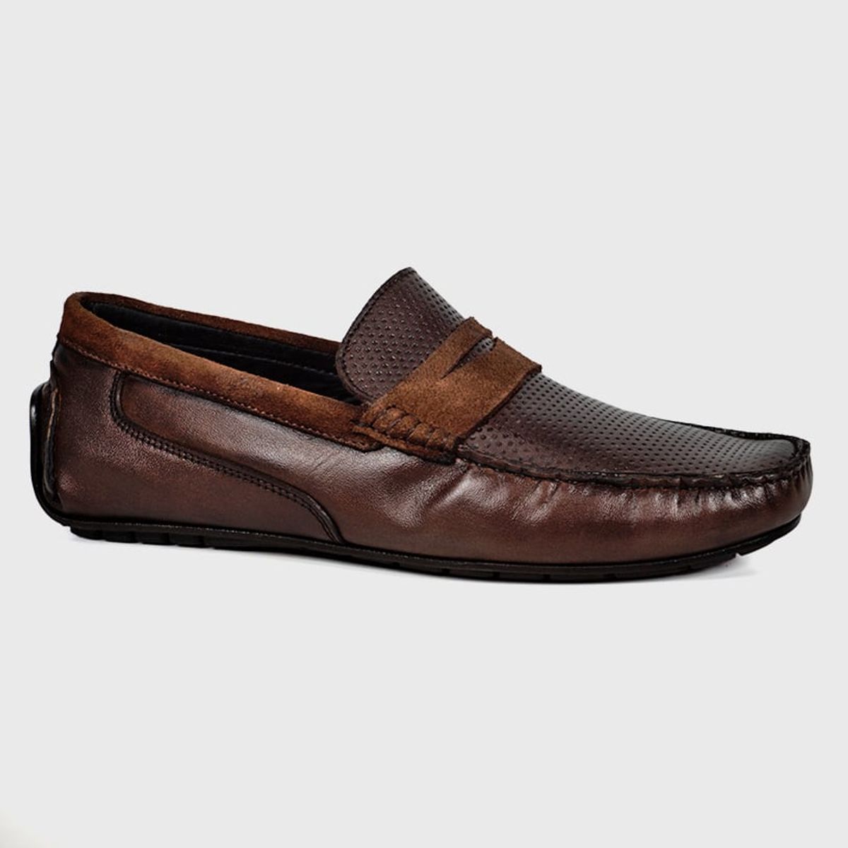 ENZO MANZINI - Mocasín Cuero Turin Café Oscuro ENZO MANZINI