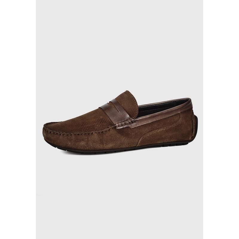 ENZO MANZINI - Mocasín Cuero Genova Café Oscuro ENZO MANZINI